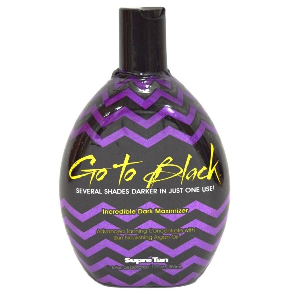Supre Tan Go To Black Incredible Dark Maximizer Tanning Lotion 12oz